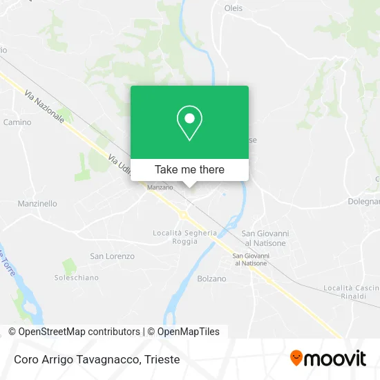 Coro Arrigo Tavagnacco map