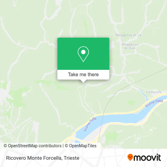 Monte Forcella Shelter map