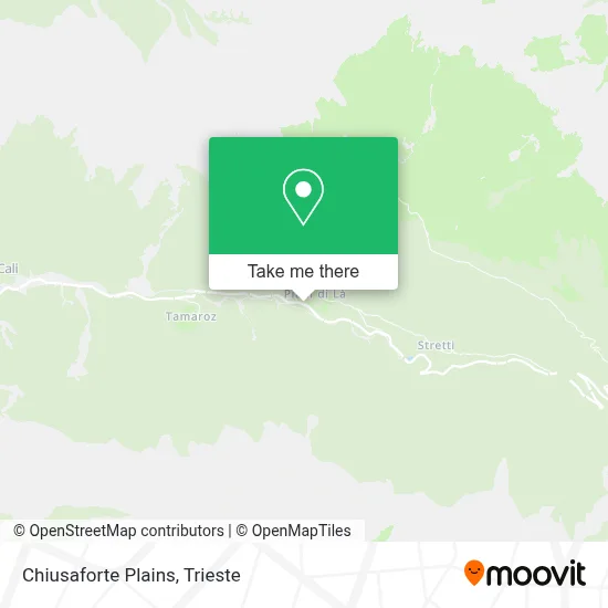 Chiusaforte Plains map