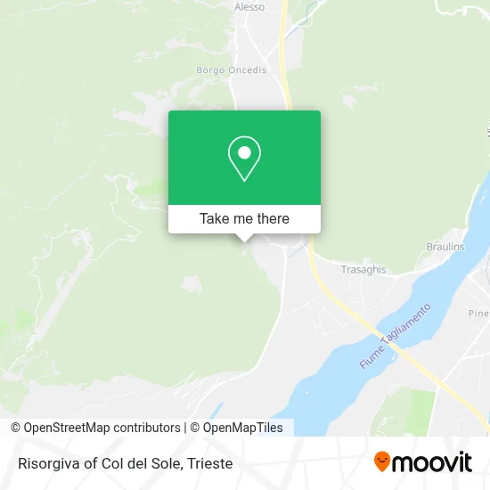 Risorgiva of Col del Sole map