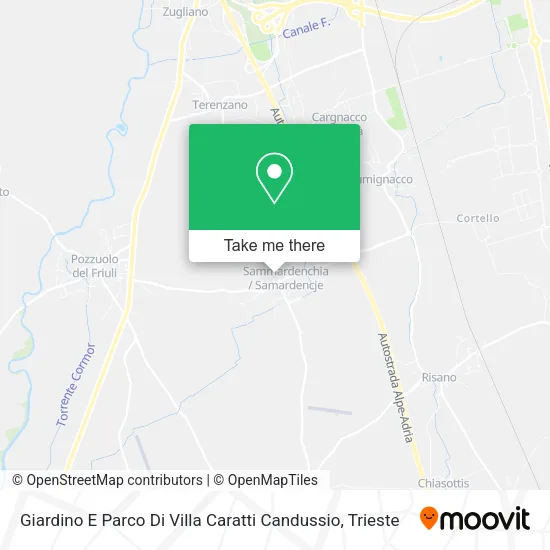 Giardino E Parco Di Villa Caratti Candussio map