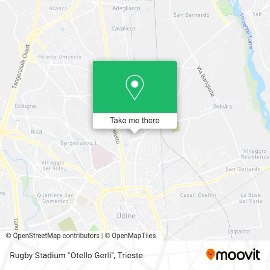 Rugby Stadium "Otello Gerli" map