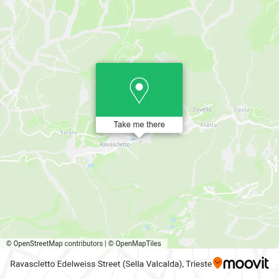 Ravascletto Edelweiss Street (Sella Valcalda) map