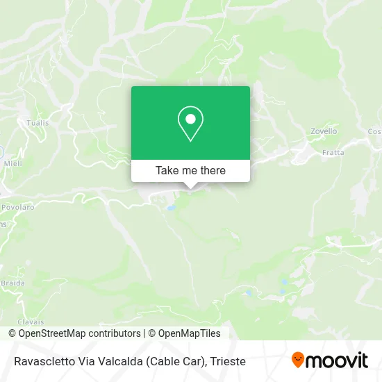Ravascletto Via Valcalda (Cable Car) map