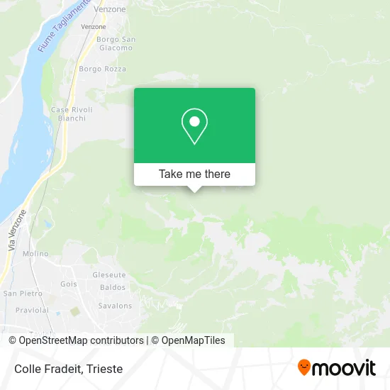 Colle Fradeit map