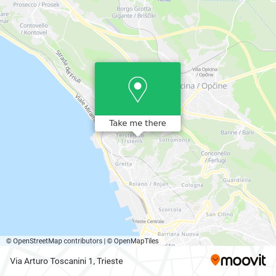Via Arturo Toscanini 1 map