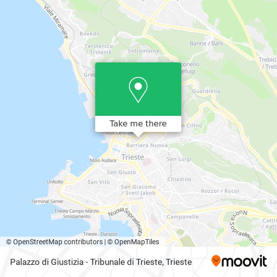 Palazzo di Giustizia - Tribunale di Trieste map