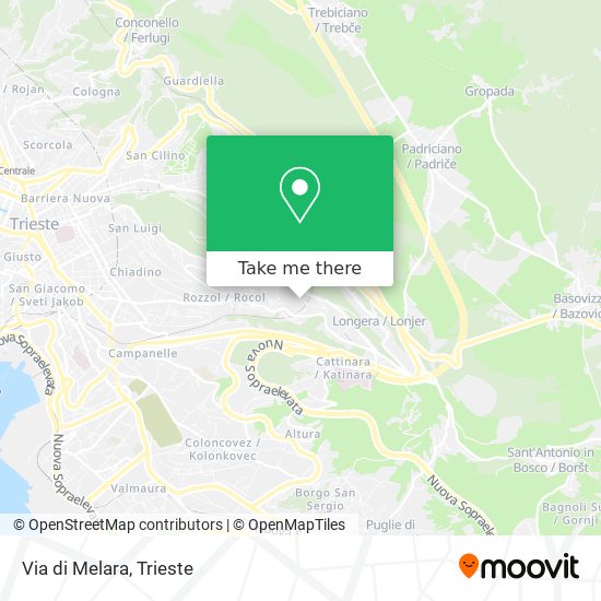 Via di Melara map