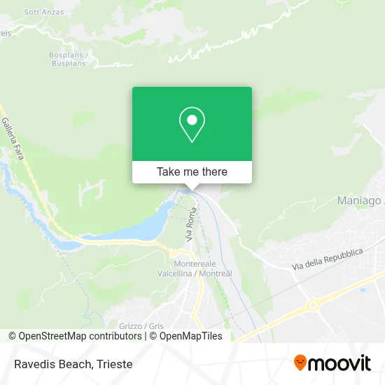 Ravedis Beach map