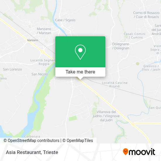 Asia Restaurant map