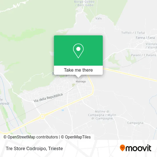 Tre Store Codroipo map