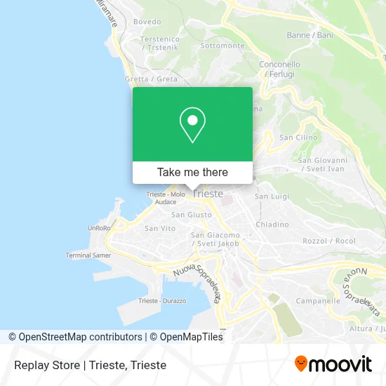 Replay Store | Trieste map