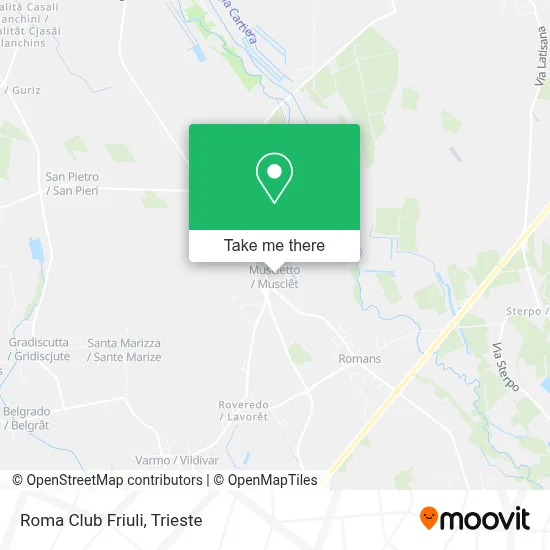 Roma Club Friuli map