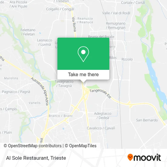 Al Sole Restaurant map