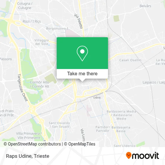 Raps Udine map
