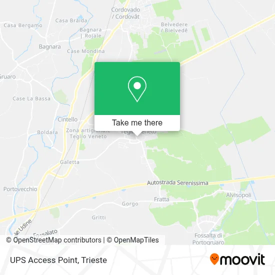 UPS Access Point map