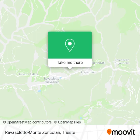 Ravascletto-Monte Zoncolan map