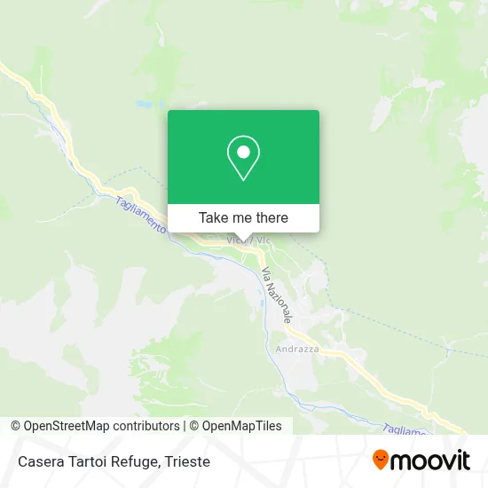 Casera Tartoi Refuge map