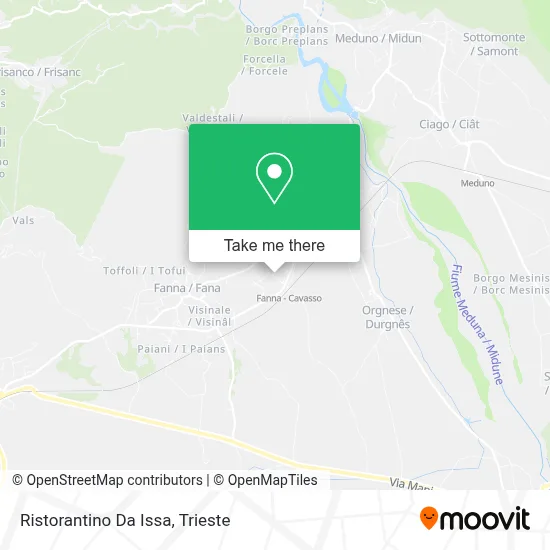 Ristorantino Da Issa map