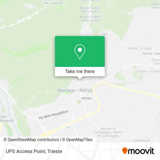 UPS Access Point map