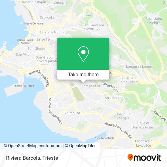 Riviera Barcola map