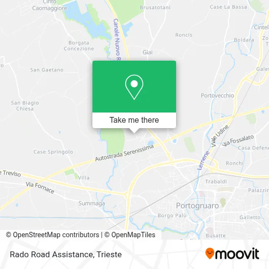 Rado Road Assistance map
