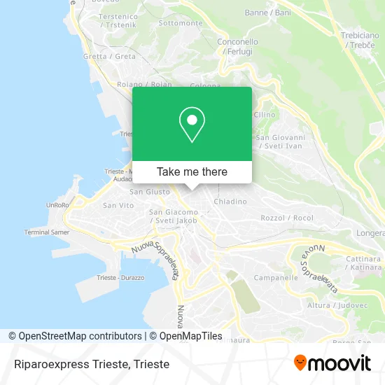 Riparoexpress Trieste map
