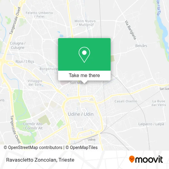 Ravascletto Zoncolan map