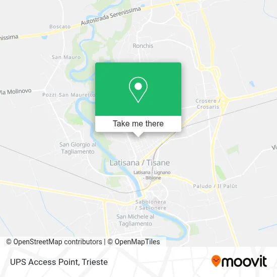 UPS Access Point map