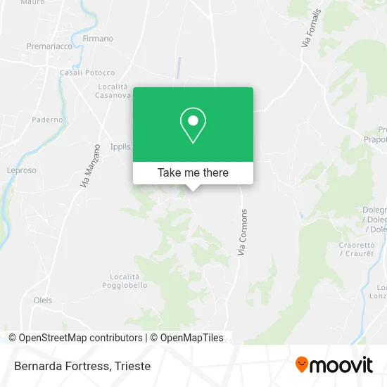 Bernarda Fortress map
