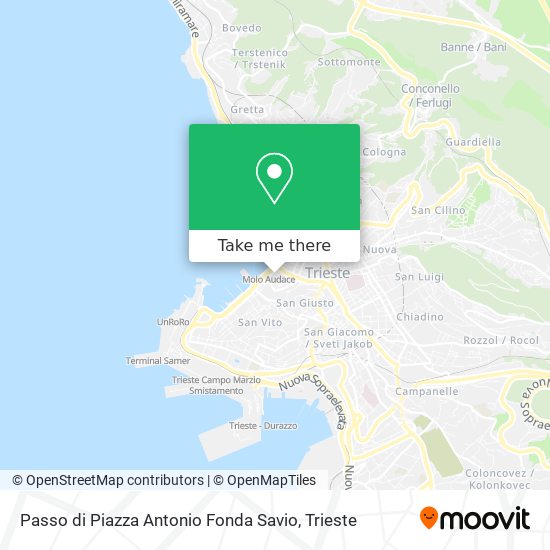 Passo di Piazza Antonio Fonda Savio map