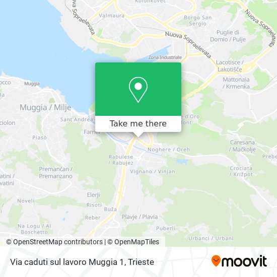 Via caduti sul lavoro Muggia 1 map