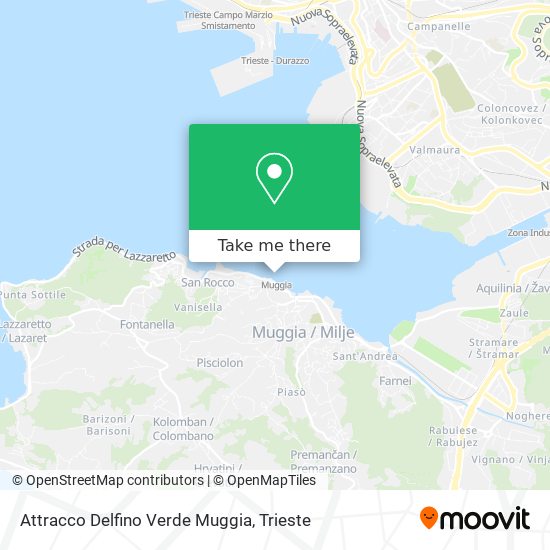 Attracco Delfino Verde Muggia map