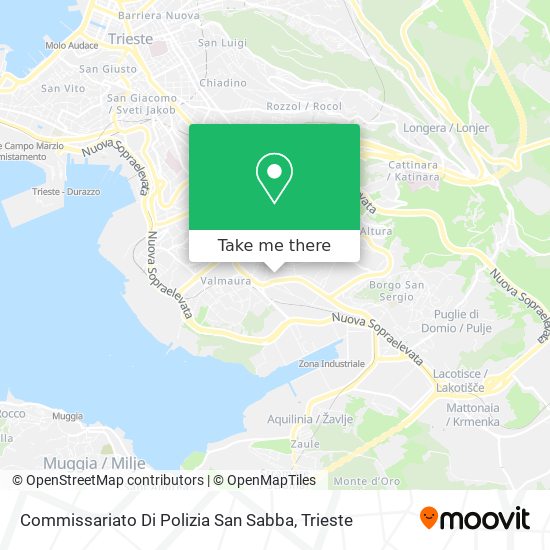 Commissariato Di Polizia San Sabba map