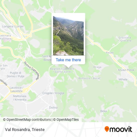 Val Rosandra map