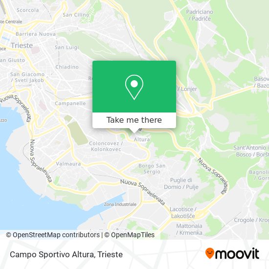 Campo Sportivo Altura map