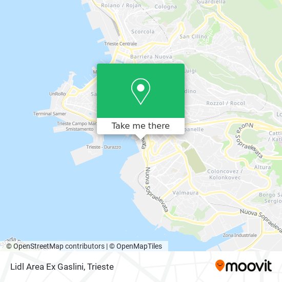 Lidl Area Ex Gaslini map