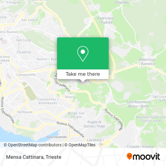 Mensa Cattinara map