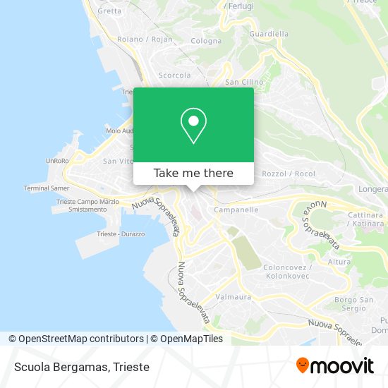 Scuola Bergamas map