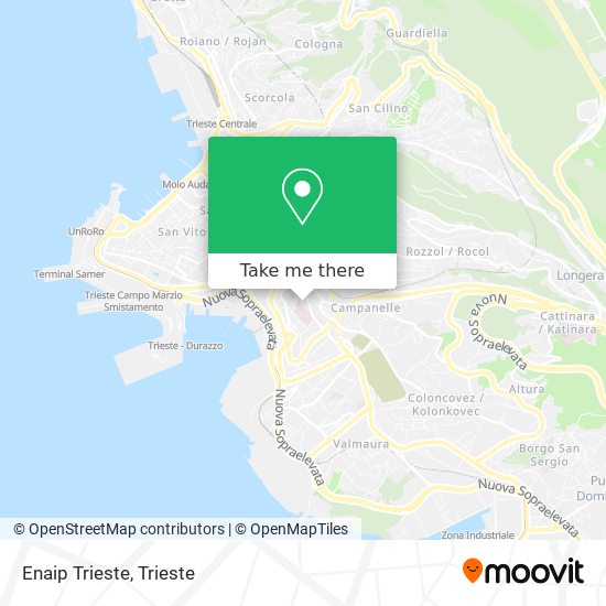 Enaip Trieste map