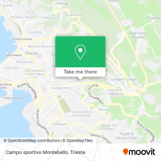 Campo sportivo Montebello map