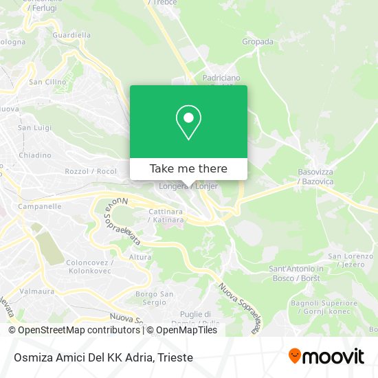 Osmiza Amici Del KK Adria map