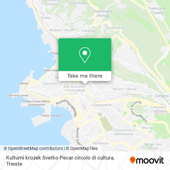 Kulturni krozek Svetko Pecar circolo di cultura map