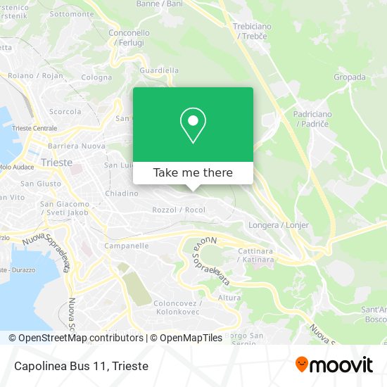 Capolinea Bus 11 map