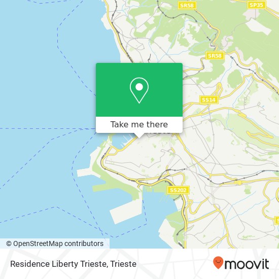 Residence Liberty Trieste map