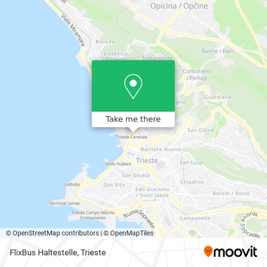 FlixBus Haltestelle map