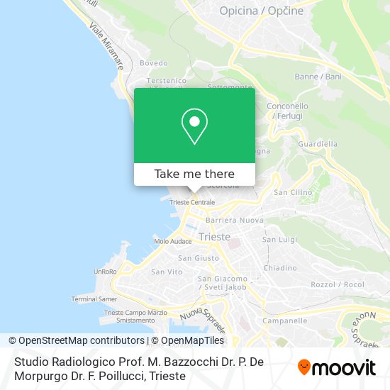 Studio Radiologico Prof. M. Bazzocchi Dr. P. De Morpurgo Dr. F. Poillucci map