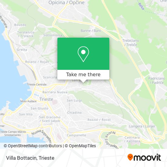 Villa Bottacin map