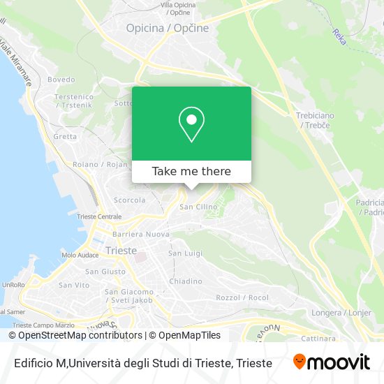 Edificio M,Università degli Studi di Trieste map