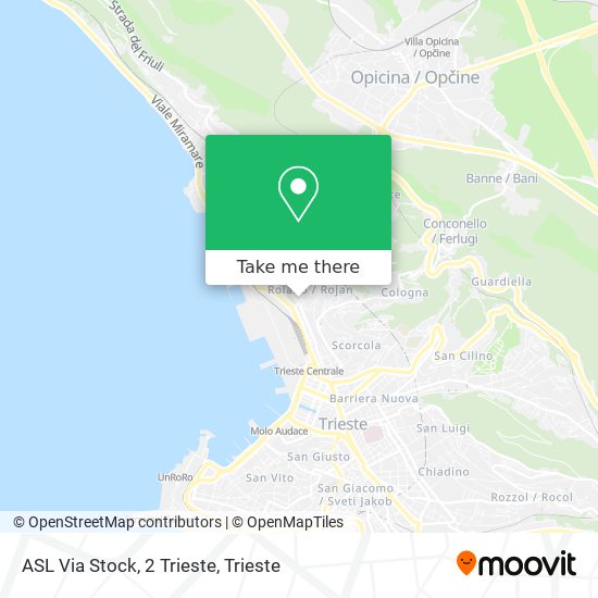 ASL Via Stock, 2 Trieste map